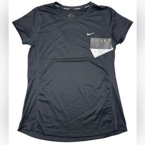 New Nike Dri Fit | Womens Medium | Short Sleeve Black Running  T-Shirt |